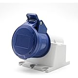DOJA Industrial | Presa a Muro Industriale 220 - IP44 | 16A 2P+T 3 Poli | Presa Industriale Monofase Parete 3 Pin | Prese Ele