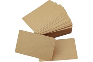 GZQINGYONG 100 Feuilles Carte de Visite,54 x 88 mm Carte Vierge Jeu de Carte Vierge,Flash Cards Papier Carte de Visite Carte de Postale,Fiches D'étude Petite Carte pour Ecrire un Mot,Bricoler-Papier Kraft