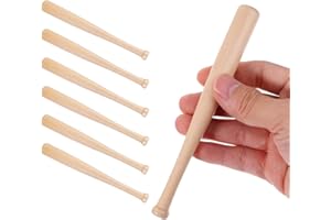 PEOVLVN 6 Pcs Mini Baseball Bat, 6 Inch Unfinished Small Baseball Bat Unpainted Wooden Baseball Bat for Painting DIY Craft Projects Ball Sports Party Favors