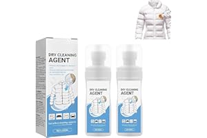 QKLOVNI Dry Cleaning Agent for Winter Coats, Down Jacket Foam Dry Cleaner, Multi-Purpose Dry Cleaning Clothing Cleansing Foam Rinse-Free Agent, 100 ml. (2pcs)