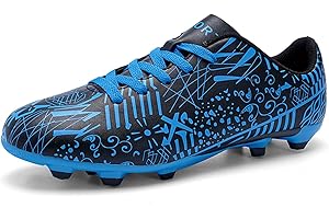 GWMDKI Boys Football Shoes Kids Girls FG/AG Soccer Athletics Training Sport Running Shoes Profession Competition Teenager Indoor Outdoor Cleats Sneakers
