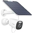 Reolink 4K/8MP Solar Security Camera, Outdoor Camera Wireless with Color Night Vision, 2.4/5 GHz WiFi Battery Powered Camera, Pet/Person/Vehicle Detection, Argus Eco Ultra + Solar Panel