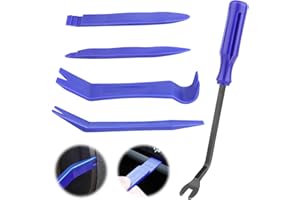 VFANDV Kit Utensile di Smontaggio per Riparazione Auto, 5Pcs Kit smontaggio Plastiche Auto, Rimozione Ricambio Cunei in Plastica Leve Set, Removal Tools Kit per Auto Porta Pannello Radio Cruscotto