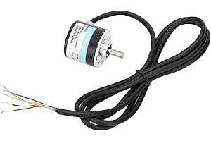 HILILAND DC5-24V Incremental Optical Rotary Encoder Solid Shaft ABZ 3‑Phase Motion Controls Component 30KHZ 1000B/1024B (1024Z)