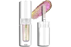 DE'LANCI Ombretto glitter liquido oro rosa, ombretto a lunga durata, senza sprechi, ombretto liquido ultra miscelabile, ombretto glitterato, liquido per pelli mature #09
