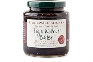 ‎STONEWALL KITCHEN Stonewall Kitchen Fig & Walnut Butter, 361 g – süßlich-knackige Feigen-Walnuss-Butter für Gourmet-Genuss