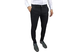 EVOGA Pantaloni Uomo Slim Fit Invernali Alta Sartoria Chino's Eleganti Casual