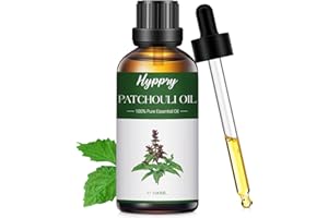 Hyppry 100ml Patchouli Essential Oils, 100% Pure Patchouli Oil for Diffusers for Home, Aromatherapy, Sleep, Bath, Relax, Skin Care, Perfume & Candle Making, Air Freshening