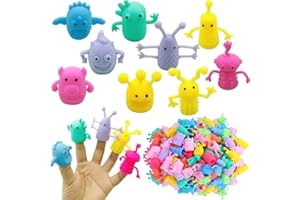 DANBGHYUO Monster Finger, Pack of 20 Finger Puppets Monsters, Finger Puppets for Rubber, Finger Monster Silicone, Monster Finger Puppets, Suitable for Halloween, Cosplay Party, Easter Party, Random Colour