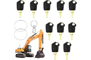DELAIHUIL Cat Schlüssel 10 Stück Zündschlüssel 5P8500 Universal Baumaschinen Schlüssel Set Für Schwermaschinen/Bulldozer Von Caterpillar Schwere Ausrüstung Zündschalter Schlüssel, Ersatz Start Schlüssel Set