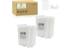 JoyPrinting L3110 Maintenanc Ink Container Compatible with EcoTank ET-2710 ET-2711 ET-2712 ET-2714 ET-2715 ET-2720 ET-2721 ET-2726 ET-2810 ET-2812 ET-2814 ET-2800 Printer（2PK）