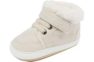 Coo2Sot Pantofole per neonati Ragazze Ragazzi Scarponcini Fondo Morbido Antiscivolo Stivali da Neve Scarpe da culla per bambini che camminano per la prima volta 01