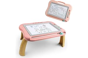 Mycketop Magnetic Drawing Board for Kids, Toddler Educational Toy with 4 Colors, Erasable Sketch Pad, Ideal for Birthday Gifts and Classroom Supplies for Girls Boys 3 4 5 6 Year Old (Pink)