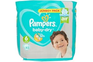 Pampers Baby-Dry Pants Couches - Lot de 2x62 (124 unités)