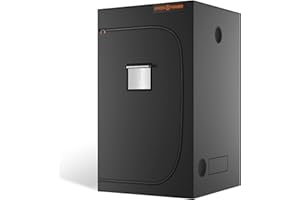 Spider Farmer Grow Tent 120x120x200CM (48"x48"x80"Inches,4'x4' FT) 1680D High Reflective Mylar Hydroponic Double Thicker Grow Tents with Observation Window and Floor Tray for Indoor Plant Growing