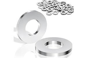 NENULL Rondelle M10, in acciaio inox, 40 pezzi, M10 x 20 mm, grandi dischi piatti per carrozzeria, di alta qualità, A2 V2A DIN125, set di rondelle in metallo per viti, dadi, asta filettata