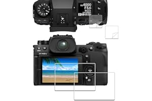iDaPro Osłona ekranu do Fujifilm X-H2S X-H2 Fuji XH2S XH2 + górna osłona ekranu PET [2 + 2 sztuki] szkło hartowane, łatwa instalacja