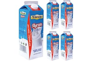 Pufai Grocery, Yorem Ayran Natural Yoghurt Drink, 5 Bottles (1000ml Each), Traditional Turkish Drink