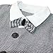 Baby Boys Wedding Check Tuxedo Suit Bowtie Romper Bodysuit Outfits 6-12 Months Clothes