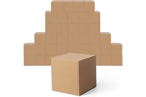 EYMPEU 15,3X15,3X15,3cm Cajas de Carton con Tapa para Envios de Paquete, 40 Pack, Cajitas de Papel Kraft para Regalo o Embalaje, Marrón
