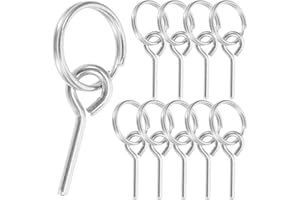 Housoutil Aluminum Alloy Awnings Tent Pole Rings, 10PCS Tent Connect Pins, Replacement Ring Camping Rope Connect with Pins for Outdoor Camping Hiking Fishing Travel Ac