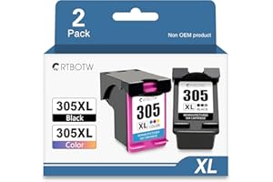 CRTBOTW Lot de cartouches d'encre reconditionnées 305XL 305xl HP 305 XL pour cartouches d'encre HP 305 pour DeskJet 2710 2720 DeskJet Plus 4100 4130 Envy 6010 6030 Envy Pro 6420 6430 (noir et couleur)