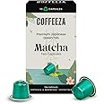 Coffeeza Matcha Green Tea Capsules | 100% Pure Japanese Matcha in Aluminium pods | Compatible with Coffee Machines
