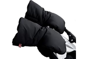 jiele cochecitode mano para bebé, bebé carrito/guantes/mango de calentador de guantes de invierno de grosor guantes de forro polar resistente al agua, Anticongelante guantes mano bebé cochecito