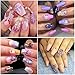 Ejiubas Clear Ballerina Design Full Cover Artificial False Nail Tip - Pack of 500 Pcs with Clear Case
