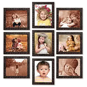 Ajanta Royal Classic Set of 9 Individual Photo Frames (9-8x10 Inch) (Metallic Brown) : A-62CT