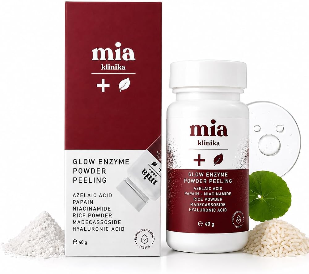 MIA KLINIKA Glow Enzyme Powder Peeling Yüz Temizleyici 40g | Enzimatik Peeling, Toz Formül, Yüz Bakımı, 40g