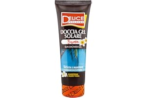 Delice Solaire Doccia Gel Solare Bronze, Fragranza Carotene & Aloe Vera, Facilita e Mantiene l'Abbronzatura, Dermatologicamente Testato - 250 ML