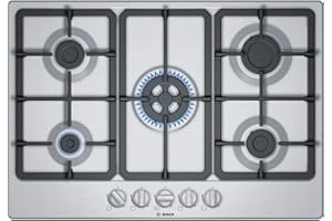 Bosch Home & Kitchen Appliances Bosch PGQ7B5B90 Gas hob, 75 cm, Stainless steel, Serie 4, Built in