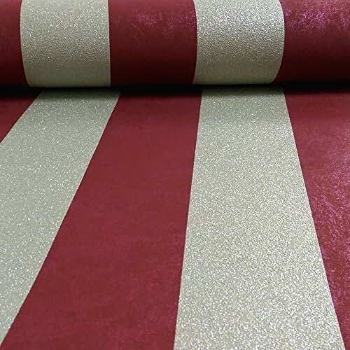 Amazon.co.uk red striped wallpaper