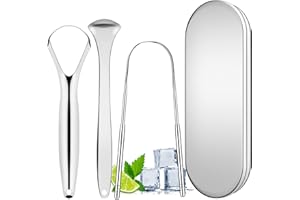 Artcut Tongue Scraper, 3-Pack Stainless Steel Tongue Cleaner with Travel Case, Toungescraper Tongue Scrapers for Adults, Kids, Scraper Tongue Cleaners Kit for Fresh Breath & Oral Health