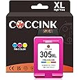 COCCINK 305 XL Colour Ink Cartridges Replacement for DeskJet 2800e 2810e 2820e 2822e 2823e 4220e 4222e 4230e 2800 2810 2820 Envy 6000 6010e 6020e 6022e 6030e 6032e for HP 305XL Colour High Yield