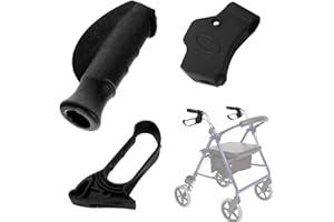 EDWERD Rollator Frein à main et poignée de rechange pour déambulateur roulant – Poignées d'aide à la mobilité sans câble de frein, compatible avec les tubes de 22 mm