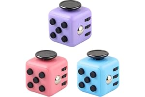 STIFFENERS 3 Pcs Fidget Toys Cube Toy, Anti-Stress Toy Anti-anxiety Toy Sensory Toys Killing Time Finger Toy Stress Relieve Toys, Perfect for Classroom Office Home Toy Gift
