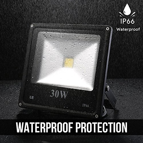 LE 30W Ultraheller LED Fluter, Ersatz für 75W Hochdrucknatriumlampe, wasserdicht, 1950lm, warmweiß, LED Flutlicht, LED Außenleuchten, LED Flutlichtstrahler, LED Strahler, LED Scheinwerfer - 4