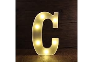 SMOTOT LED Buchstaben Lichter Alphabet Lampe Buchstabe Beleuchtung Lampe Beleuchtete Nachtlichter Dekoration für Geburtstag Weihnachten Hochzeit Party Valentinstag mit 2AA Batterie Spurlose Haken