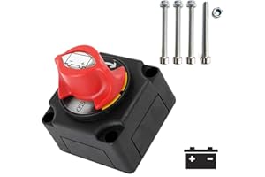 IRYNA NSTART Interruttore Stacca Batteria, 12V / 24V / 48V Interruttori Batteria per Auto Moto Marine Camion Barca Van Caravan Veicoli RV Automotive -Potenza della Batteria Cut off Kill Switch