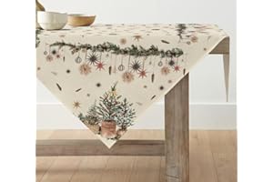 Artoid Mode Doniczki na kwiaty, drzewa, gwiazdy, Boże Narodzenie, obrus, obrus zimowy, do kuchni, dekoracja stołu wewnątrz, na urlop, imprezę, 85 x 85 cm