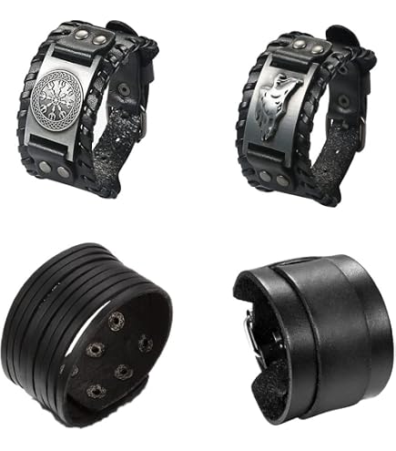 Bracciale In Pelle Unisex Con Fibbia Larga - Accessorio Moda Casual Per Uomo E Donna, Regalo Versatile