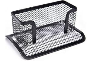 ARFUKA Business Card Holder Mesh Card Holders Name Card Display Stand Business Card Organizer for Office Desk Tabletop Countertop Black