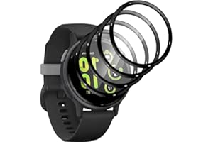 Jaavkkma 4 Stück Schutzfolie für Garmin Vivoactive 5 Panzerglas, Anti-Kratzer/HD Transparent Panzerfolie, 3D Curved Displayschutzfolie für Garmin Vivoactive 5 - PMMA Komposit Schutzfolie