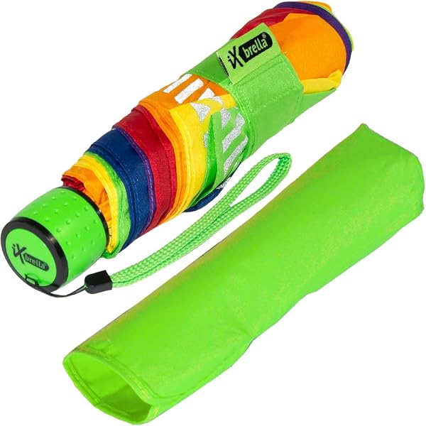 Mini parapluie pliant - Ultra léger et compact - Résistant au vent - Transat - Bleu
