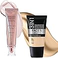 FACESCANADA Rose Glow Kit|Rose Gold Strobe Cream (30ml) + Absolute Ivory All Day Full Hydra Matte Mini Foundation (18ml)|Makeup Kit For Women (Combo Pack of 2)