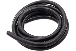 CLKE Tubo per benzina, tubo in silicone, tubo idraulico, tubo del carburante, tubo diesel, diametro interno 3 mm, diametro esterno 6 mm, per industria petrolifera, ingegneria meccanica (nero)