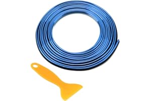 GUANG-T Car Trim Interior Strips Line 5M 16.4 FT Gap Fillers Interior Moulding Trim Strips Line Decorative Accessories DIY Automobile Air Outlet Dashboard Decoration (Blue)
