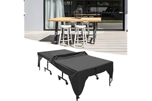 DEMERAS Table Tennis Cover, Waterproof Dust-proof Table Cover For Outdoor Courtyard Patio( Black 280x153x73cm), Gardening Supplies,sunshade